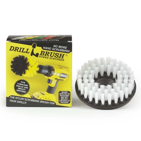 Drill Brush Power Scrubber By Useful Products 5 in W 5 in L Brush, White 5in-S-W-T-DB